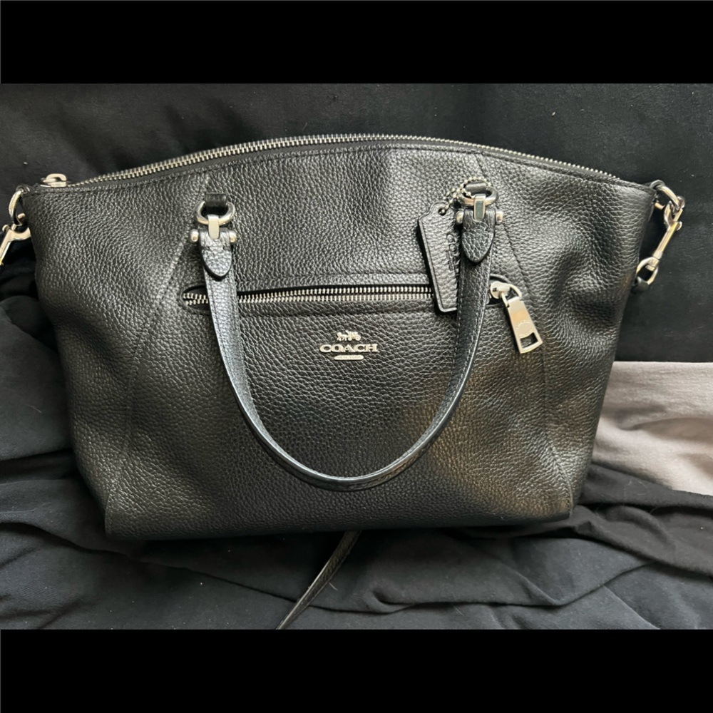 Coach crossbody black leather